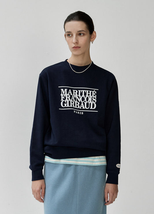 (藍色) Marithe Francois girbaud - 經典Logo運動上衣