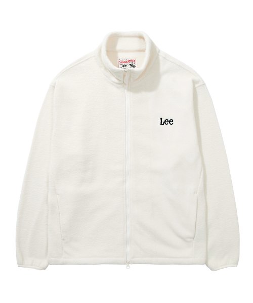 (白) Lee - 新版高領拉鍊外套