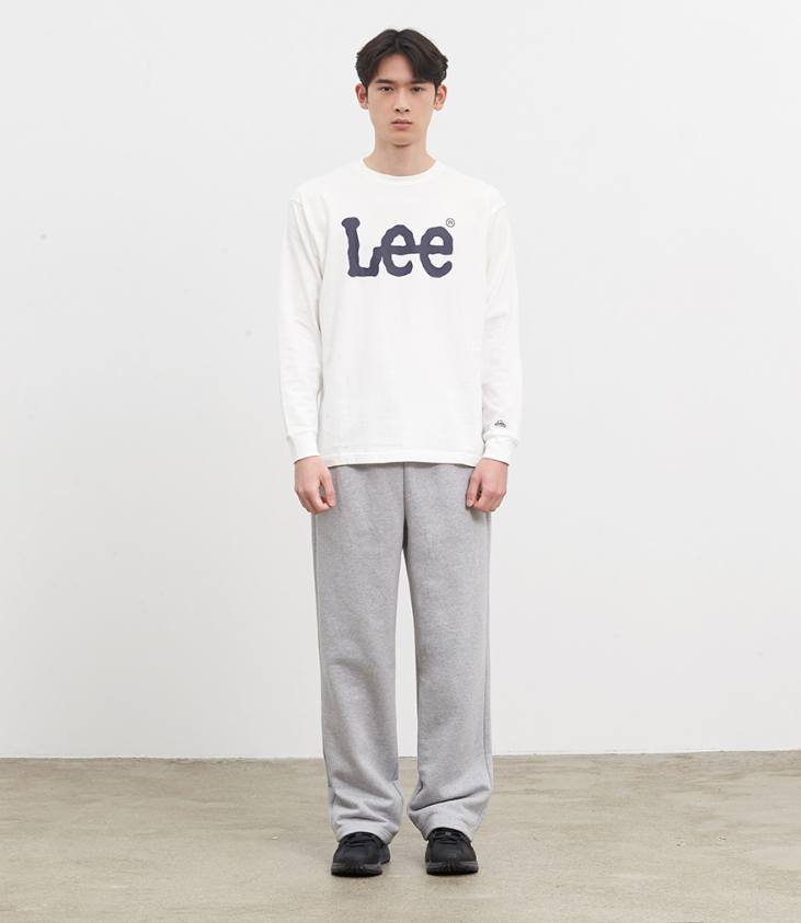 (白) Lee - 經典Logo寬鬆薄款運動上衣