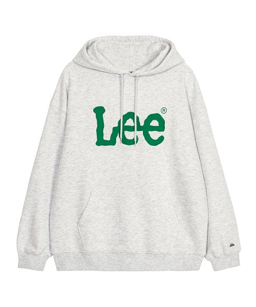 (灰綠) Lee - 經典Logo寬鬆款連帽衛衣