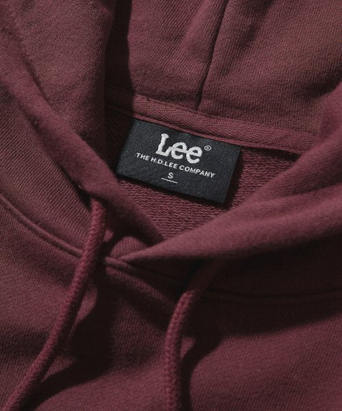 (酒紅) Lee - 經典Logo寬鬆款連帽衛衣