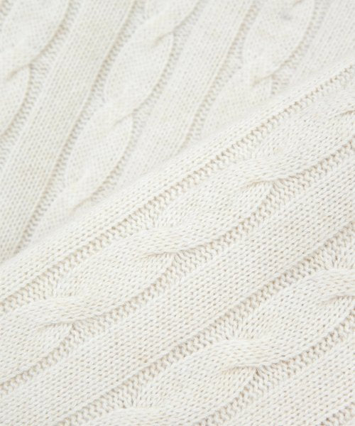 (白) - Lee 寬鬆版麻花針織上衣
