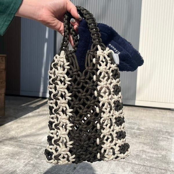 Beams-2色編織手拿包
