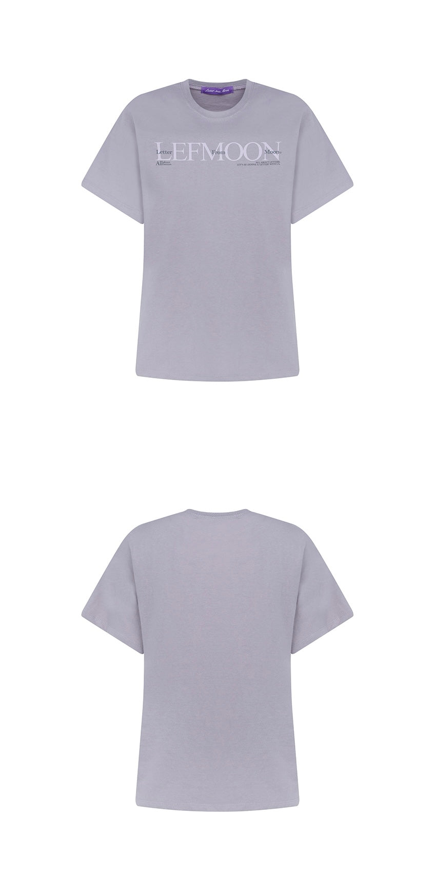 (紫）LetterfromMoon-LOGO T-shirt