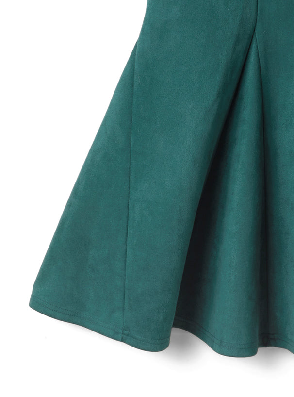 （4色）GRL-高質絨布魚尾裙