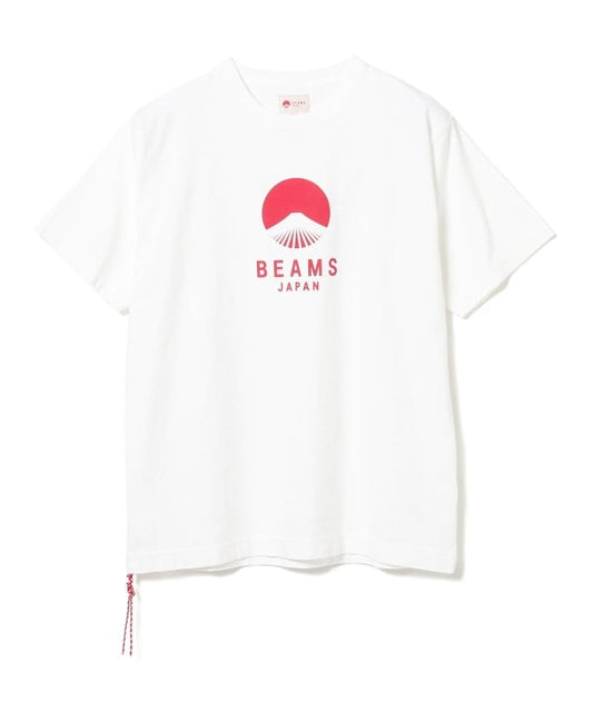 (米白色）Beams-logo不分男女T-shirt