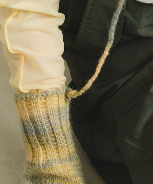 (2色) Kastane - 綁繩針織手套