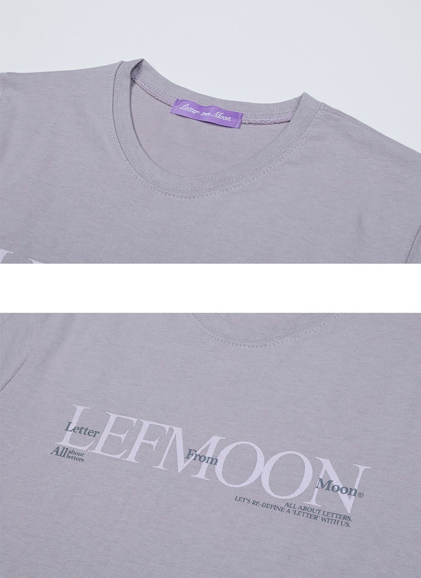 (紫）LetterfromMoon-LOGO T-shirt