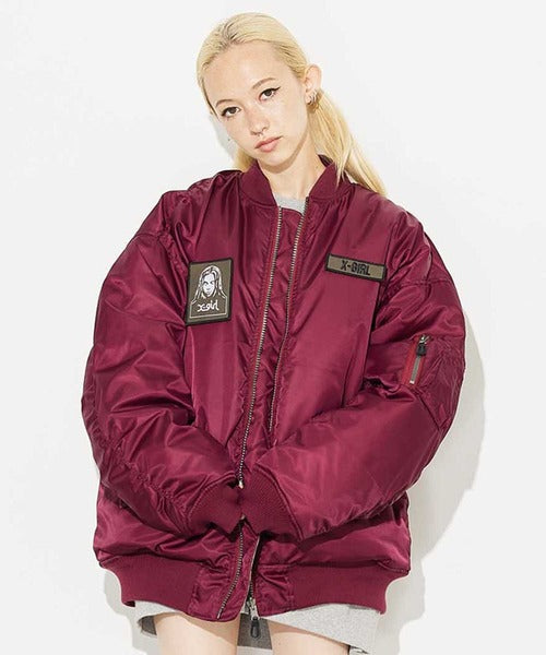 （3色）X-GIRL Oversize MA-1飛行夾克